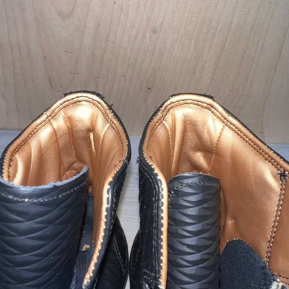 Converse Chuck Taylor CT All Star Alpha Hi Leather Black/Gold Women's 8.5 - Picture 10 of 10